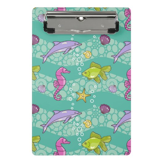 Sommer-Seemuster Mini Klemmbrett (Vorderseite)