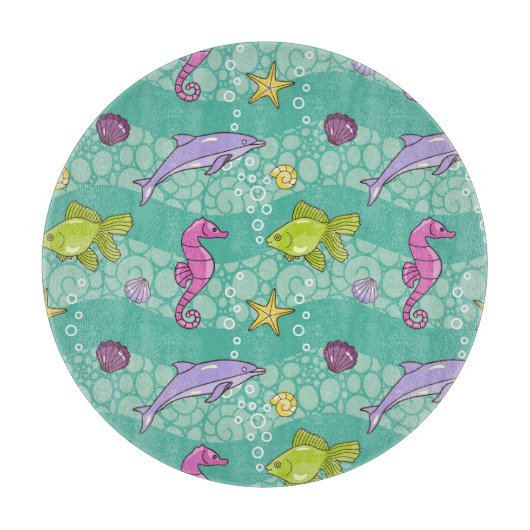 Sommer-Seemuster Schneidebrett (Vorderseite)