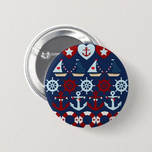 Sommer-Seethema verankert Segel-Boots-Helme Button (Vorne & Hinten)