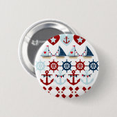 Sommer-Seethema verankert Segel-Boots-Helme Button (Vorne & Hinten)