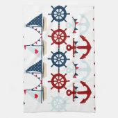 Sommer-Seethema verankert Segel-Boots-Helme Handtuch (Vertikal)