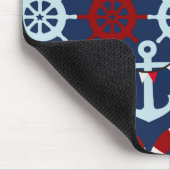 Sommer-Seethema verankert Segel-Boots-Helme Mousepad (Ecke)