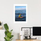 Sommer Segelboot — Farben auf einer Reise Poster (Heimbüro)