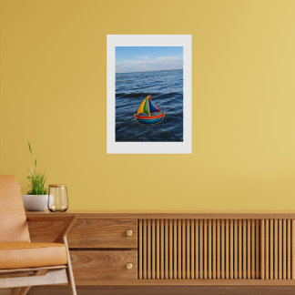 Sommer Segelboot — Farben auf einer Reise Poster