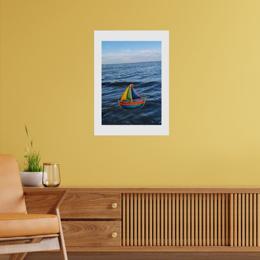 Sommer Segelboot — Farben auf einer Reise Poster (Wohnzimmer 2)
