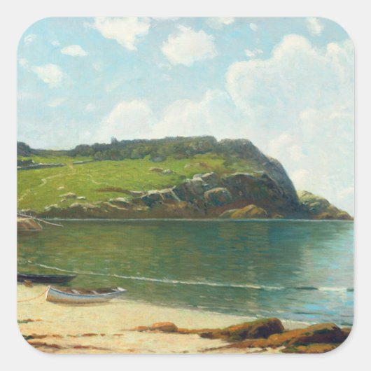 Sommer-Segeln Quadratischer Aufkleber (Vorderseite)