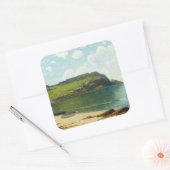 Sommer-Segeln Quadratischer Aufkleber (Umschlag)