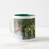 Sommer Sheltie Tasse (Vorderseite Links)