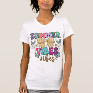 Sommer-Shirt, Retro-Blumen-Schmetterling-T-Shirt T-Shirt
