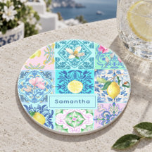 Sommer Sicilianisch Türkis farbenfrohe Azulejo Ama