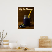 Sommer Sieben - Erfrischendes Blueberry Juice Post Poster (Küche)