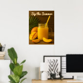 Sommer sippen - erfrischender Mango-Saft Poster (Heimbüro)
