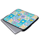 Sommer sizilianisch türkis bunt azulejo Amalfi Laptopschutzhülle (Vorne Knopf)