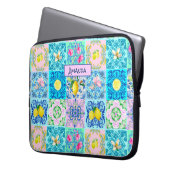 Sommer sizilianisch türkis bunt azulejo Amalfi Laptopschutzhülle (Vorderseite Links)