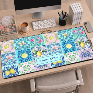 Sommer sizilianisch türkis bunt azulejo Amalfi Schreibtischunterlage