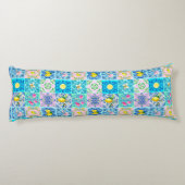 Sommer sizilianisch türkis bunt azulejo Amalfi Seitenschläferkissen (Rückseite)