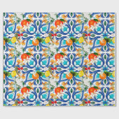 Sommer, sizilianische Fliesen, Majolika, Keramik F Geschenkpapier (Flach)