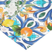 Sommer, sizilianische Fliesen, Majolika, Keramik F Mittelgroßer Tischläufer (Ecke)