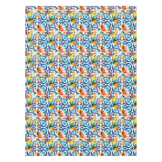 Sommer, sizilianische Fliesen, Majolika, Keramik F Tischdecke (Vorderseite)