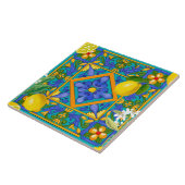 Sommer, sizilianische Fliesen, Majolika, mediterra Fliese (Seite)