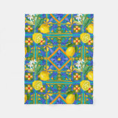 Sommer ,sizilianische Fliesen,Zitrusfrüchte,Orange Fleecedecke (Vorderseite)