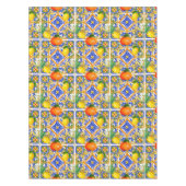 Sommer ,sizilianische Fliesen,Zitrusfrüchte,Orange Tischdecke (Vorderseite)