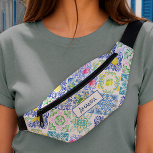 Sommer-Sizilianische Zitrus-Mediterrane Azulejo  Bauchtasche
