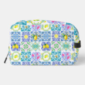 Sommer sizilianische Zitrusfrüchte Mittelmeer Azul Waschbeutel (Rückseite)