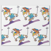 Sommer Skifahrer Geschenkpapier (Flach)