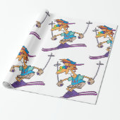 Sommer Skifahrer Geschenkpapier (Ungerollt)