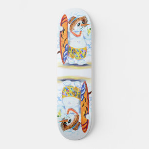 Sommer Snowman Surfer Drinks Frischer Cocktail - S Skateboard