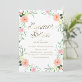 Sommer Soirée | Sommer-Party Einladung (Stehend Vorderseite)