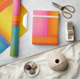 SOMMER, SONNE & SEE - Rosa Gelb Abstrakte Kunst Geschenkpapier