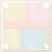 SOMMER, SONNE & SEE - Rosa Gelb Abstrakte Kunst Glasuntersetzer (Rückseite)