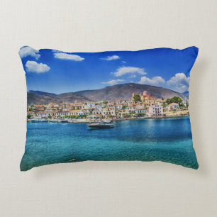 Sommer-Sonne-Strand-Griechenland Dekokissen