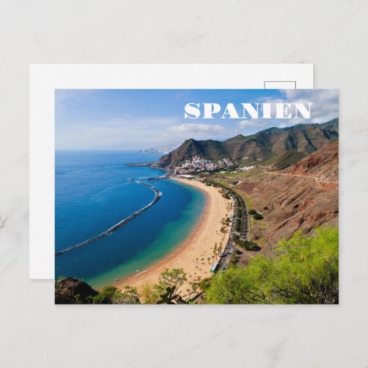 Sommer-Sonne-Strand-Spanien Postkarte (Vorne/Hinten)
