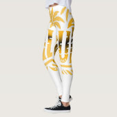 Sommer Sonne und Meer - "SALUD" - Palmendekor Leggings (Links)