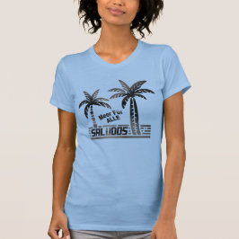 Sommer Sonne und Meer - "SALUDOS" - Palmendekor T-Shirt