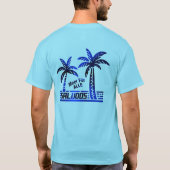 Sommer Sonne und Meer - Saludos - Palmendekor T-Shirt (Rückseite)
