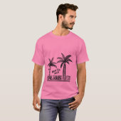 Sommer Sonne und Meer - "SALUDOS" - Palmendekor T-Shirt (Vorne ganz)