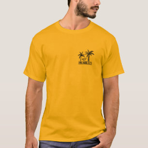 Sommer Sonne und Meer - "SALUDOS" - Palmendekor T-Shirt