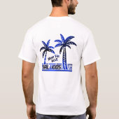 Sommer Sonne und Meer - Saludos - Palmendekor T-Shirt (Rückseite)