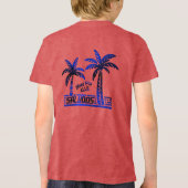 Sommer Sonne und Meer - Saludos - Palmendekor Tri-Blend Shirt (Rückseite)