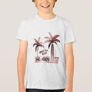 Sommer Sonne und Meer - Saludos - Palmendekor Tri-Blend Shirt