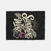 Sommer Sonne Und Wein Strandurlaub Trinker Fleecedecke (Vorderseite (Horizontal))