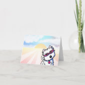 Sommer Sonne Westie Karte (Vorderseite)