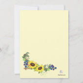 Sommer-Sonnenblume-Einladung Einladung (Rückseite)