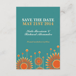 Sommer-Sonnenblumen-Blumen-Save-The-Date-Karte Save The Date