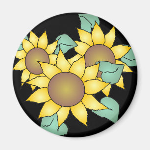 SOMMER-SONNENBLUMEN durch SHARON SHARPE Magnet