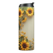 Sommer-Sonnenblumen-Gartengestaltung Thermosbecher (Nach links gedreht)